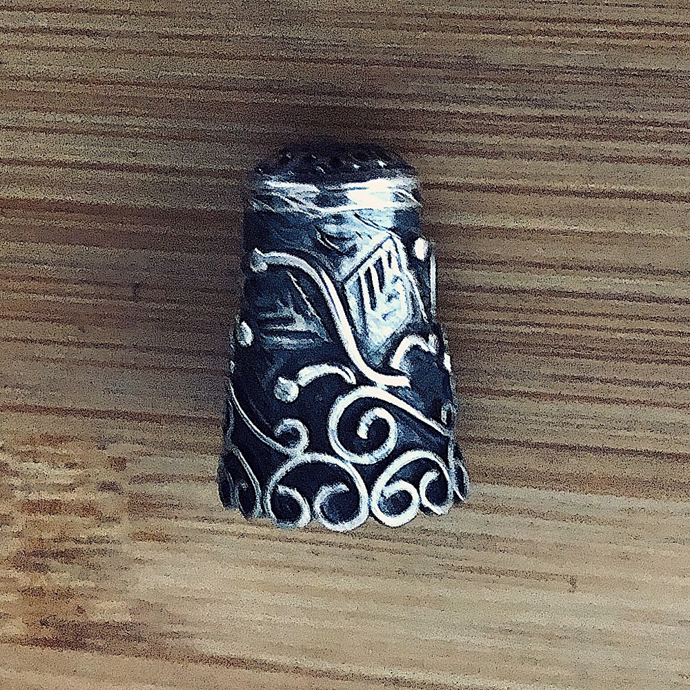 $36  Vintage Estate Sterling Silver Sewing Thimble  Designer Mark 925 MEXICO - Picture 3 of 6
